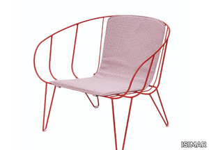 OLIVO - Powder coated steel garden armchair with armrests _ ISIMAR