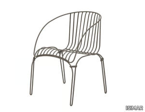 COLONIAL - Steel chair with armrests _ ISIMAR