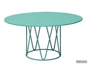 LAGARTO - Round galvanized steel garden side table _ ISIMAR