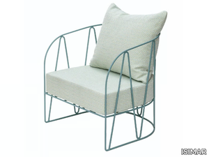 LAGARTO - Galvanized steel garden armchair with armrests _ ISIMAR