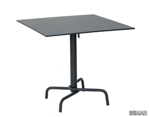 MUELLE - Square drop-leaf steel garden table _ ISIMAR