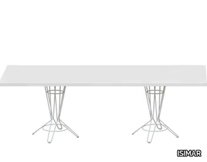 NOSTRUM - Rectangular steel garden table _ ISIMAR