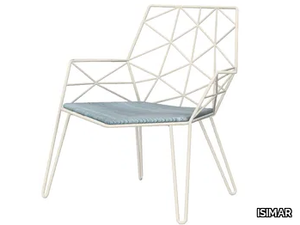 MITJORN - Steel garden armchair with armrests _ ISIMAR