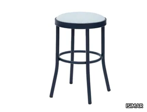 PUERTO - Low steel stool with integrated cushion _ ISIMAR