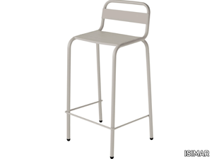 BARCELONETA - Aluminium garden stool with back _ ISIMAR