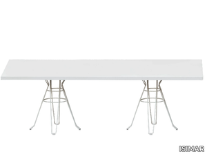 CAPRI - Rectangular steel garden table _ ISIMAR