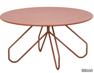 MARTINI - Round powder coated steel garden side table _ ISIMAR