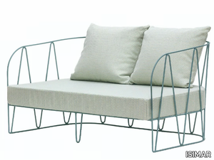 LAGARTO - 2 seater galvanized steel garden sofa _ ISIMAR