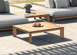 CALA 93333 - Square low teak garden side table _ IVINI