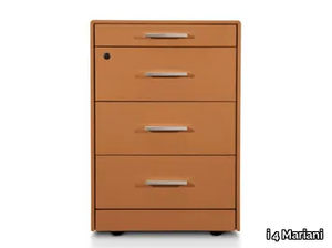 ARES - Tanned leather-lined office drawer unit with lock _ i 4 Mariani