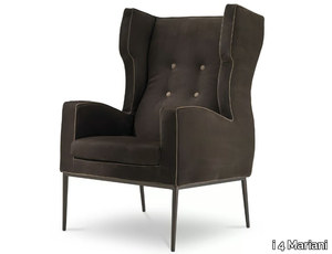 CASSANDRA - Leather armchair with armrests _ i 4 Mariani