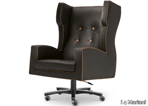 CASSANDRA - Leather executive chair with castors _ i 4 Mariani