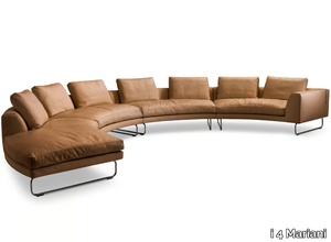 ADD_LOOK ROUND - Curved modular leather sofa _ i 4 Mariani