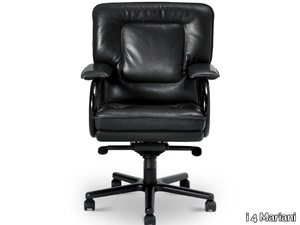 BIG - Leather executive chair with castors _ i 4 Mariani