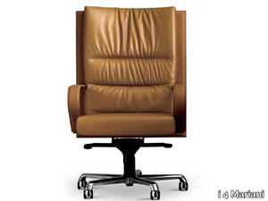 GINZA - Swivel leather executive chair with armrests _ i 4 Mariani