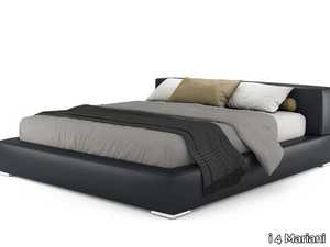 KEEN - Upholstered leather double bed _ i 4 Mariani