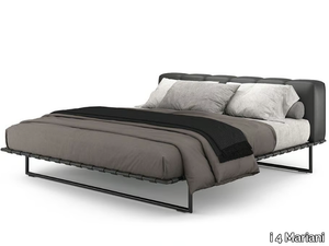 KRISTALL - Leather double bed with upholstered headboard _ i 4 Mariani