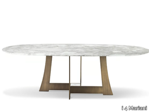 MOORE - Oval marble dining table _ i 4 Mariani