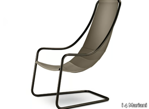 NANCY - Cantilever leather armchair with armrests _ i 4 Mariani