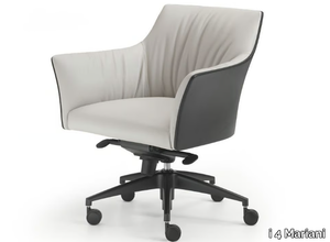 SELLA - Swivel leather executive chair with castors _ i 4 Mariani