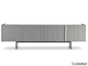 PAPIER - Tanned leather covered sideboard with doors _ i 4 Mariani