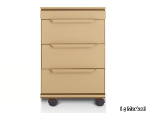 PASO DOBLE - Tanned leather covered office drawer unit with castors _ i 4 Mariani