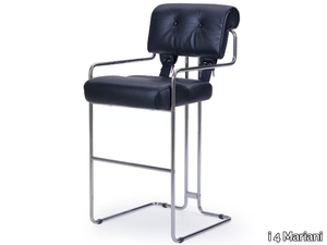 TUCROMA - High leather stool with armrests _ i 4 Mariani