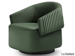 TWIBE - Fabric and leather easy chair with armrests _ i 4 Mariani