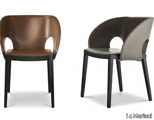 VOILE - Tanned leather chair with armrests _ i 4 Mariani