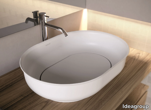 NICOLE - Single countertop composite material washbasin _ Ideagroup