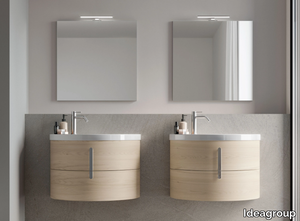 MOON COMP M04 - Single wall-mounted wooden vanity unit _ Ideagroup