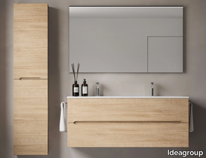 SMYLE COMP 02 - Double wall-mounted wooden vanity unit _ Ideagroup