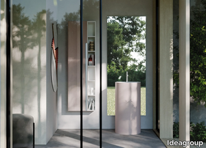 SENSE 16 - Floor-standing vanity unit with mirror _ Ideagroup