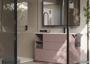 SENSE 18 - Single vanity unit with integrated washbasin _ Ideagroup