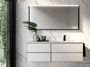 CUBIK 4 - Wall-mounted vanity unit with drawers _ Ideagroup