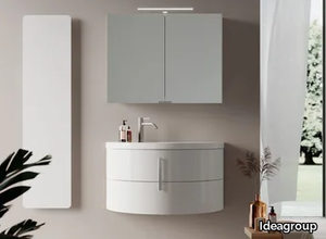 MOON COMP M03 - Wall-mounted wooden and ceramic vanity unit _ Ideagroup