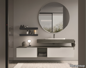 MY TIME 04 - Wall-mounted vanity unit with drawers _ Ideagroup