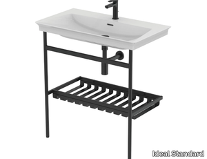 CONCA - E2654XG - Steel console sink with towel rail _ Ideal Standard