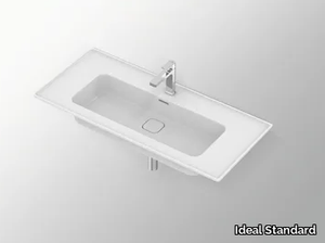 STRADA II - T3004 - Wall-mounted rectangular washbasin with overflow _ Ideal Standard