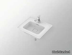 STRADA II - T2988 - Wall-mounted rectangular ceramic washbasin with overflow _ Ideal Standard