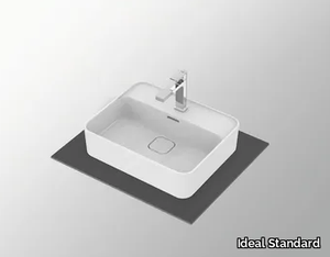 STRADA II - T2966 - Countertop rectangular ceramic washbasin with overflow _ Ideal Standard