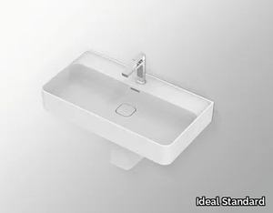 STRADA II - T3001 - Semi-pedestal ceramic washbasin with overflow _ Ideal Standard