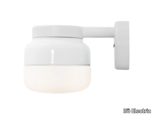 OHM 140 - Matt opal glass and porcelain wall lamp _ Ifö Electric