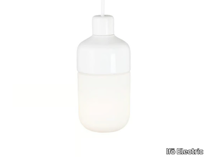 OHM 100 - Porcelain and matt opal glass pendant lamp _ Ifö Electric