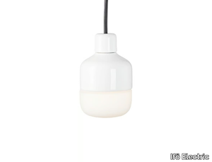 OHM 100 - Porcelain and opal glass outdoor pendant lamp _ Ifö Electric