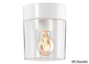 OPUS 140 - Clear glass and porcelain wall lamp / ceiling lamp _ Ifö Electric