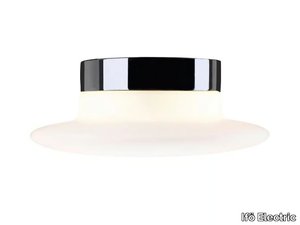 ATON CAIRO LARGE - Opal glass and porcelain wall lamp / ceiling lamp _ Ifö Electric