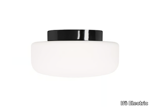 SOLENNE - Matt opal glass and porcelain wall lamp / ceiling lamp _ Ifö Electric