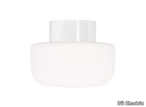 SOLENNE - Matt opal glass and porcelain wall lamp / ceiling lamp _ Ifö Electric