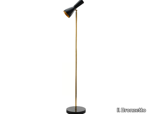 WORMHOLE 01 - Adjustable brass floor lamp _ Il Bronzetto